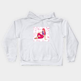 Chica rosa Kids Hoodie